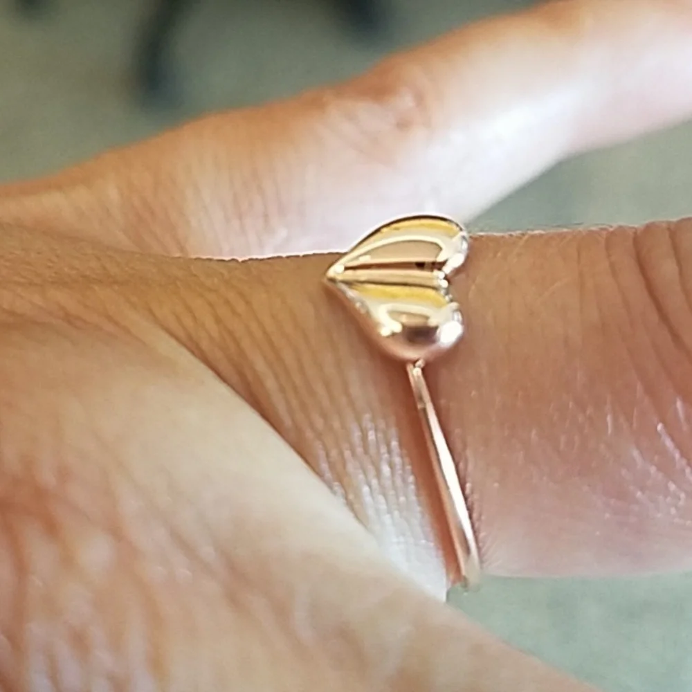 14k Rose Gold Heart Promise Ring 3 4 5 6 7 8 9